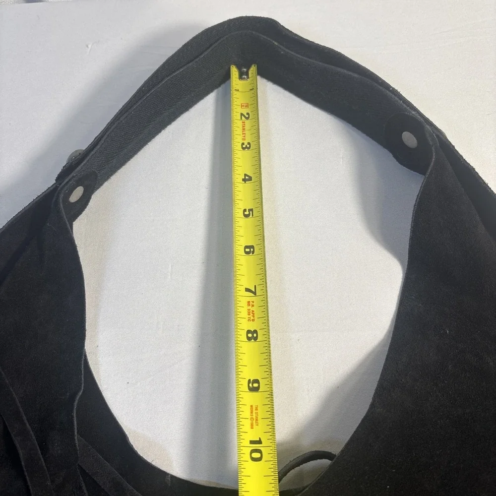 Free People Black 100% Cow Leather Hobo Bag Slouchy Tote Shoulder Purse India
